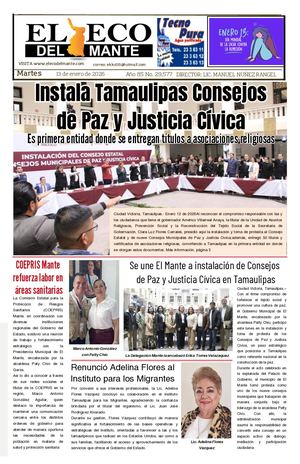 Martes 13 de enero de 2026