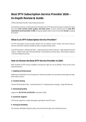 Best IPTV Subscription Service Provider 2026 | Stable 4K IPTV with Global Channels