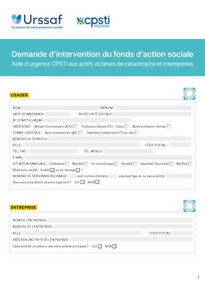 Formulaire - Aide D'urgence