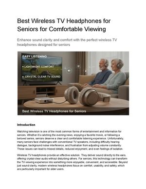 Best Wireless Tv Headphones For Seniors For Comfortable Viewing