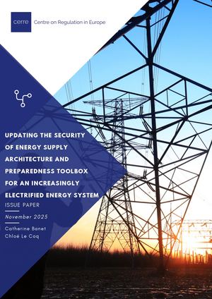 Updating the Security of Energy Supply Architecture and Preparedness Toolbox for an Increasingly Electrified Energy System