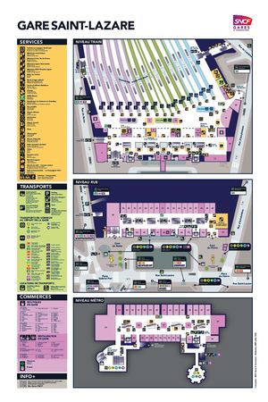Plan de la gare Saint-lazare octobre 2025