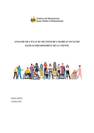 Analyse de l'habitat inclusif dans la Vienne