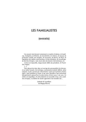 Les Familialistes - Extraits