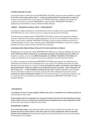 Conditions Generales 2026