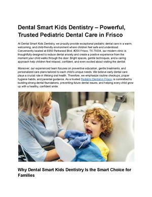 Dental Smart Kids Dentistry – Powerful, Trusted Pediatric Dental Care In Frisco