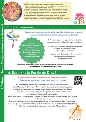 2eme Dimanche Du Temps Ordinaire Annee A