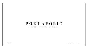 Portafolio Arq. Katerin Ortiz