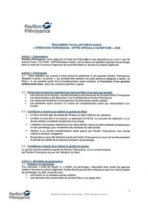 Reglement Operation Parrainage Offre Speciale Ouverture