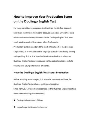How to Improve Your Production Score on the Duolingo English Test