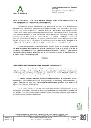 Circular24octubre2025convalidaciones Grados De