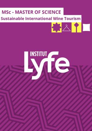 Brochure Institut Lyfe - MSc oenotourisme - EN