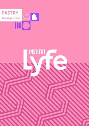 Brochure Institut Lyfe - Pâtisserie - FR