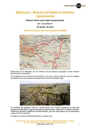 Sables Des Gobis Et Steppes Verdoyantes - 2026