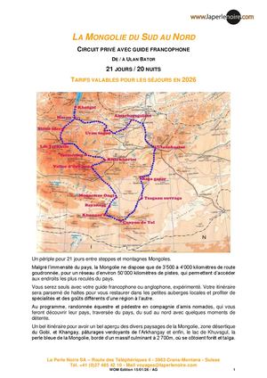 La Mongolie Du Sud Au Nord 2026