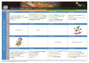 Menu février 2026