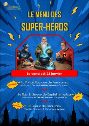 Menu des Super-Héros du 23/01/2026