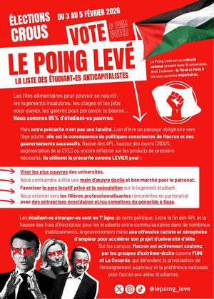 PF élections - Le Poing Levé
