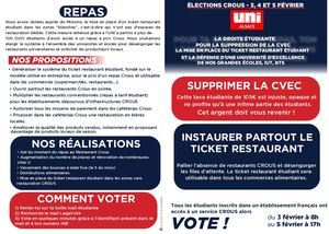 PF élections - UNI liste Strasbourg