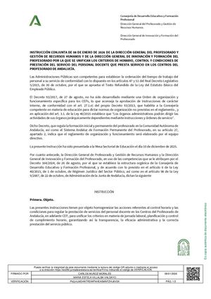 Instruccion8enero2026criterios Horario Personal Docente Cep