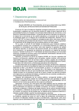Decreto209 2025reconocimiento Autoridad Profesorado