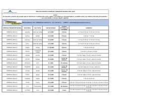 Precios pasajes Terminal de Transportes de Manizales 2026