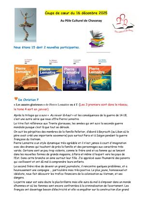 Coups De Coeur 16 12 25