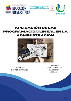 Aplicación de la programación lineal en los casos prácticos de la administración.