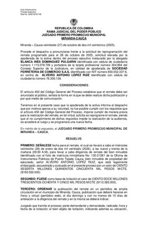 Remate Sociedad Ferreteria de Comercio