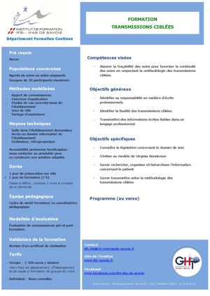 Fiche Formation Transmissions Ciblées V4