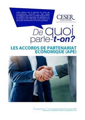 De quoi parle-t-on ? Les accords de partenariat économique (APE)
