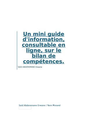 Calaméo - Un Mini Guide D'information, Consultable En Ligne, Sur Le ...