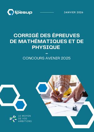 Ipesup - Corrigé concours Avenir 2025