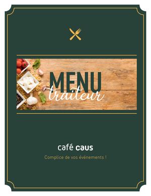 Menu Traiteur Café Caus