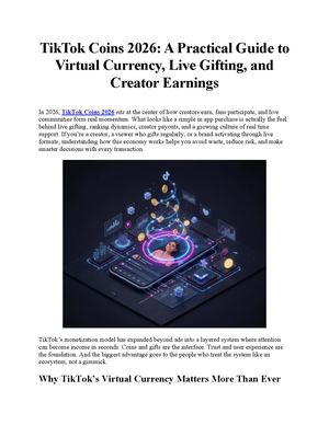 TikTok Coins 2026: Virtual Currency, Live Gifting, and Creator Economy Explained