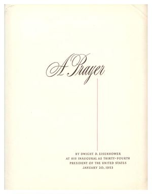 1953 01 20 Inaugural Prayer