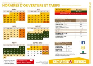 Horaires & Tarifs - Château de Tiffauges 2026