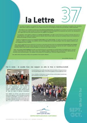 La Lettre n°37 Septembre Octobre