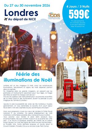 Londres Illuminations / 27 novembre 2026