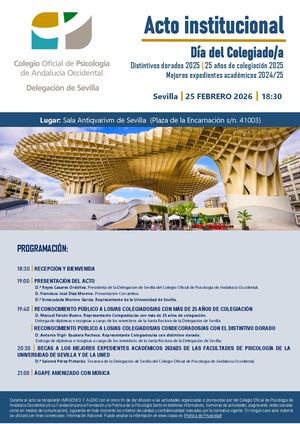 Programa Acto Día Colegiado-a Sevilla