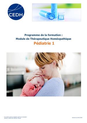 Programme Pédiatrie
