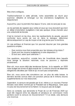 Calaméo - Discours de session de Serge Rigal, 16 Decembre 2024