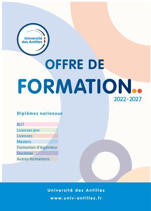 Formations UA 2022-2027