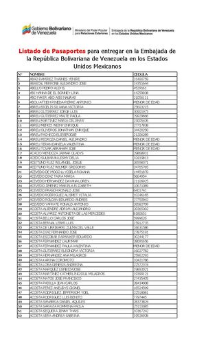 Listado De Pasaportes Ene 26