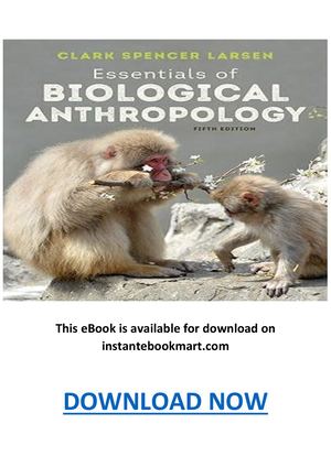 Essentials Of Biological Anthropology 5th Edition Pdf