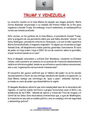 Trump Y Venezuela