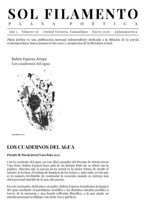 Plana poética: Sol filamento / No. 56 / Enero 2026