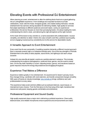 Dj Script For Events Calaméo - Elevating Events With Professional Dj Entertainment