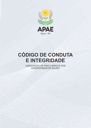 Codigo De Conduta Integridade Apae Bauru