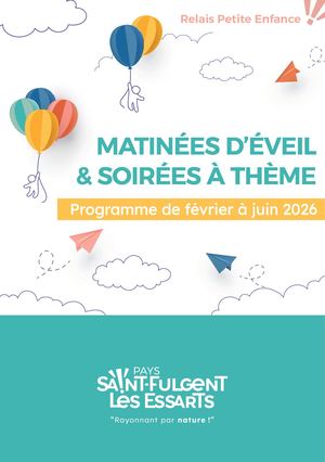 Calendrier des Matinées d'éveil - Fév à Juin 2026